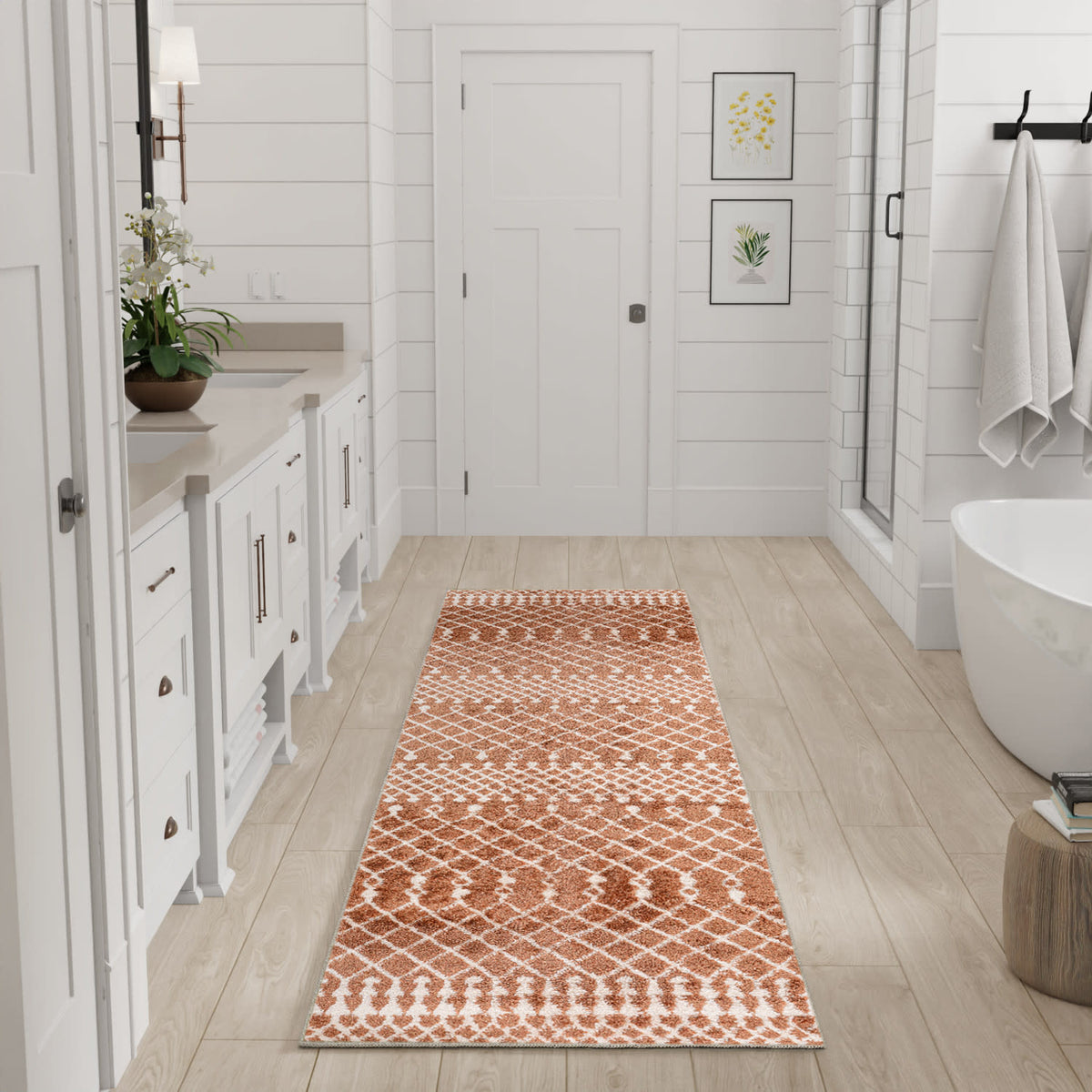 Astra Machine Washable ASW10 Copper Rug - room scene