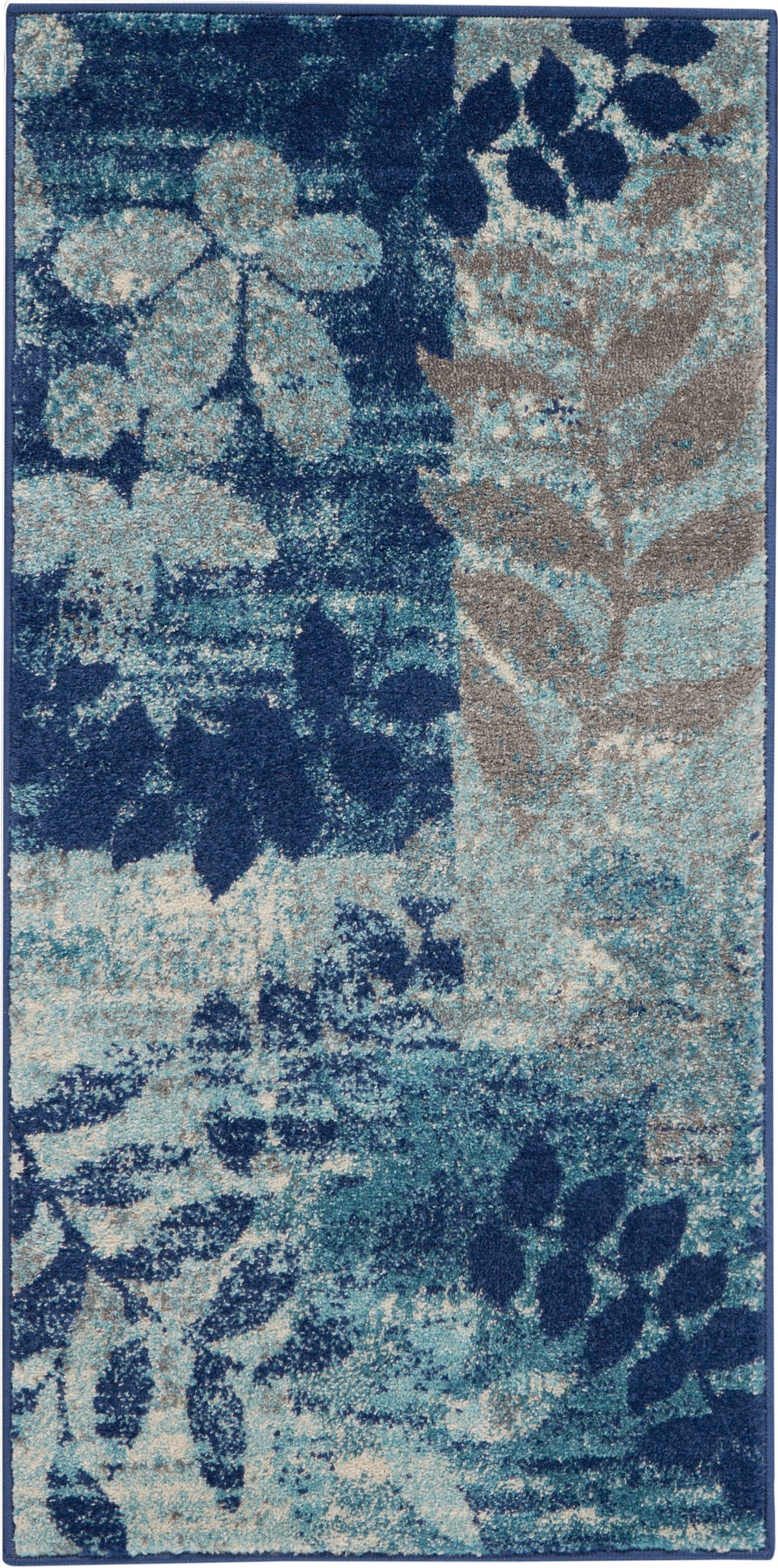 Tranquil TRA01 Navy Light Blue Rug - Rectangle