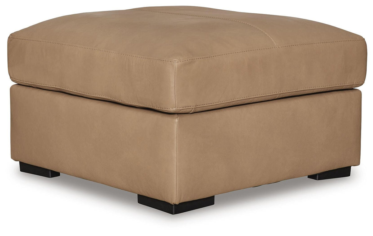 Bandon Oversized Accent Ottoman Leather