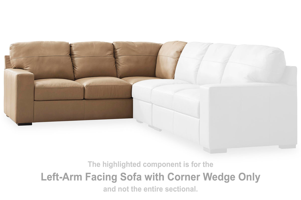 Bandon LAF Sofa w/Corner Wedge Leather