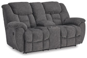 Foreside DBL Rec Loveseat w/Console Next-Gen Nuvella™ Performance Fabric