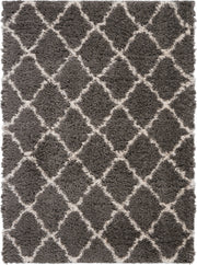 Luxe Shag LXS02 Charcoal Beige Rug - Rectangle