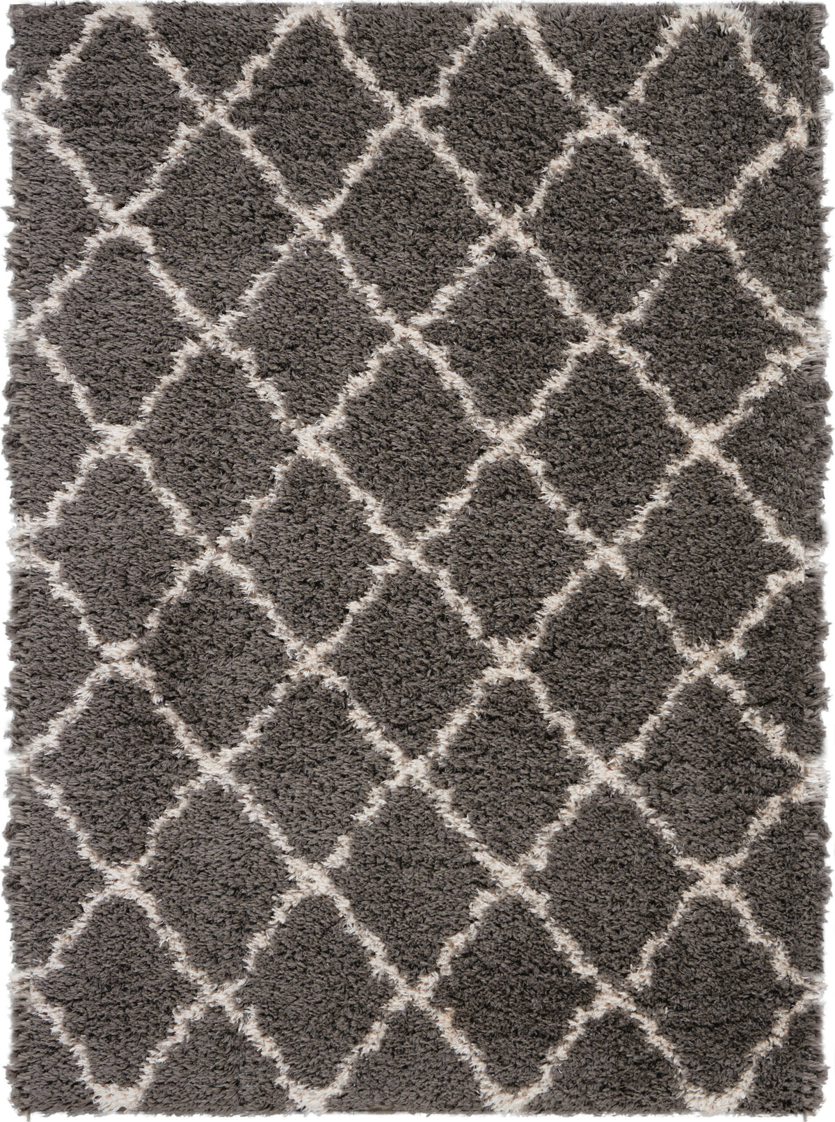 Luxe Shag LXS02 Charcoal Beige Rug - Rectangle