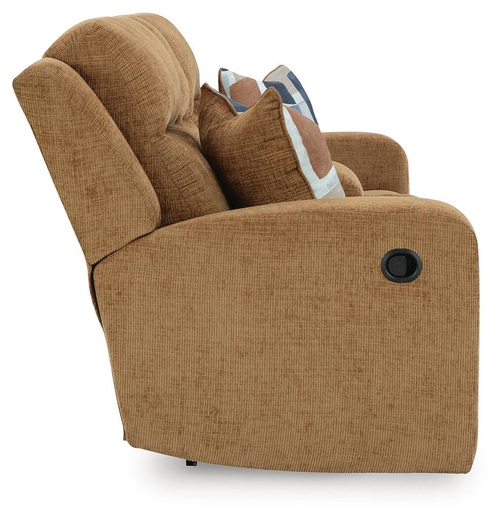 Kanlow DBL Rec Loveseat w/Console Chenille