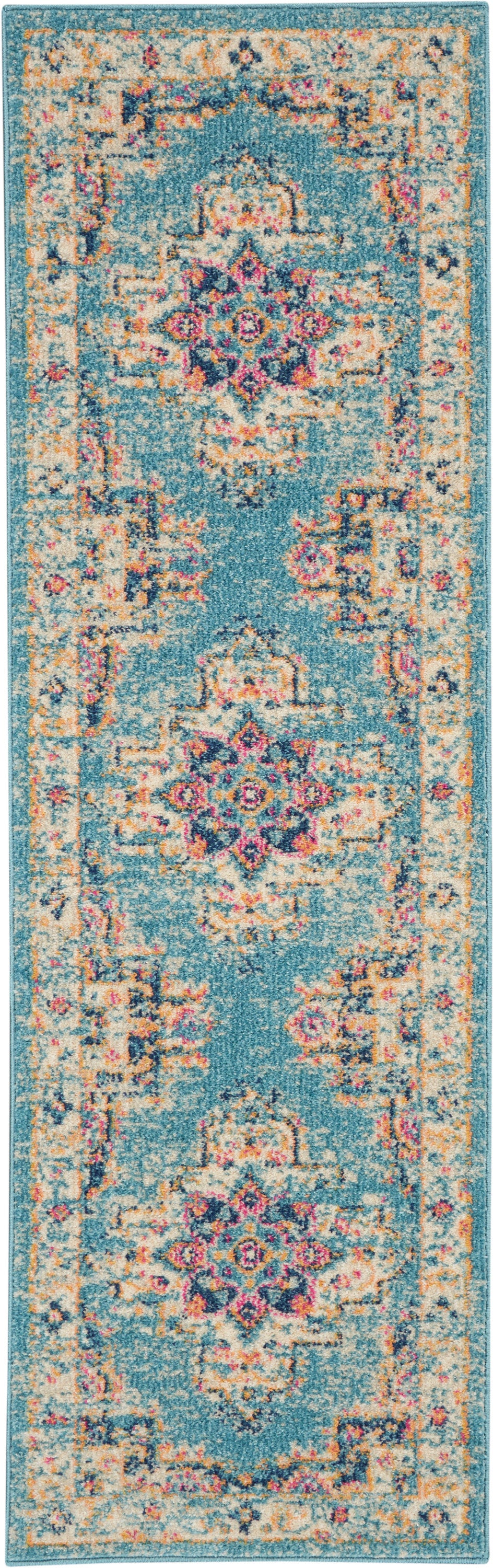 Passion PSN03 Light Blue Rug - Runner