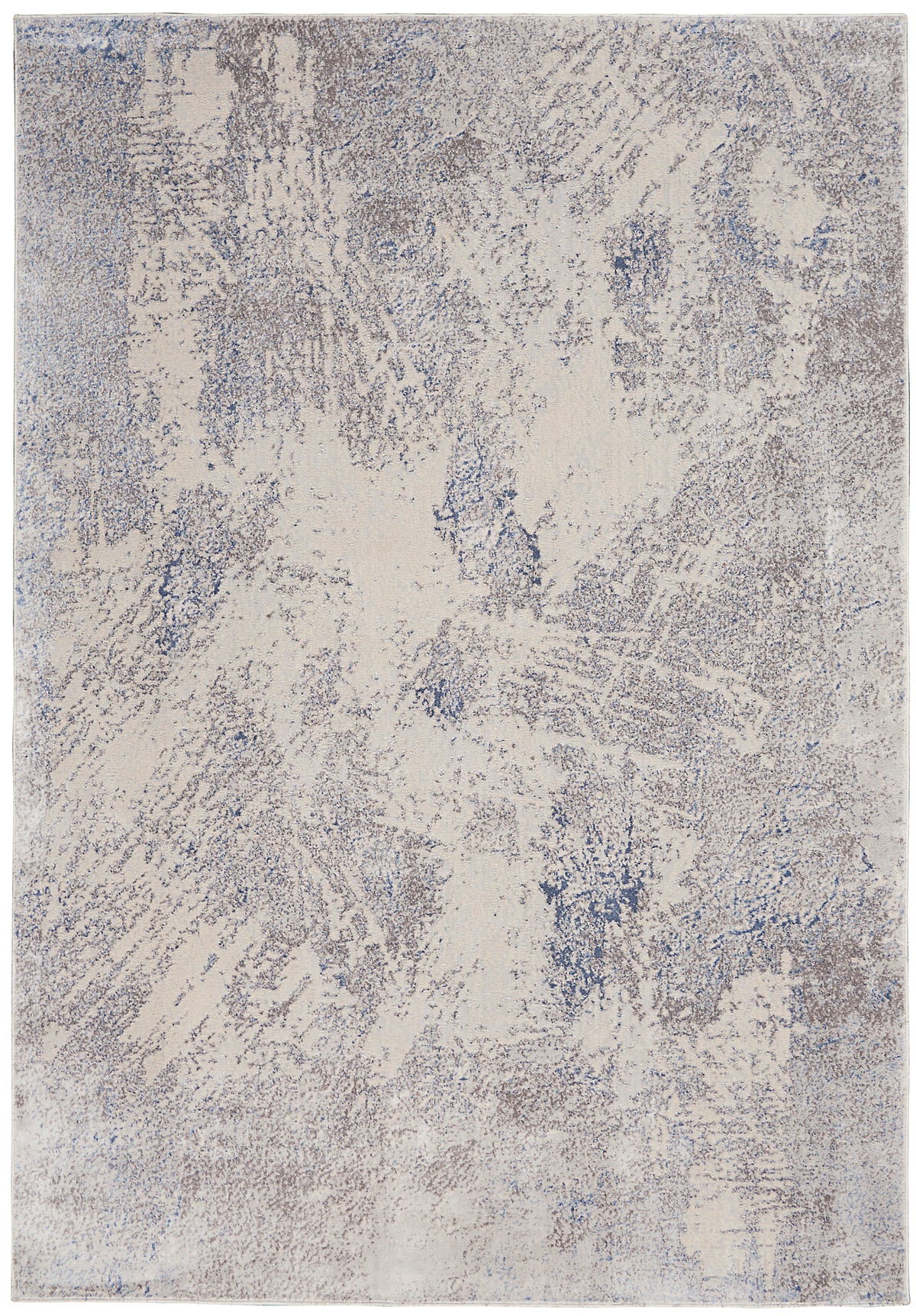 Silky Textures SLY06 Ivory Grey Rug - Rectangle