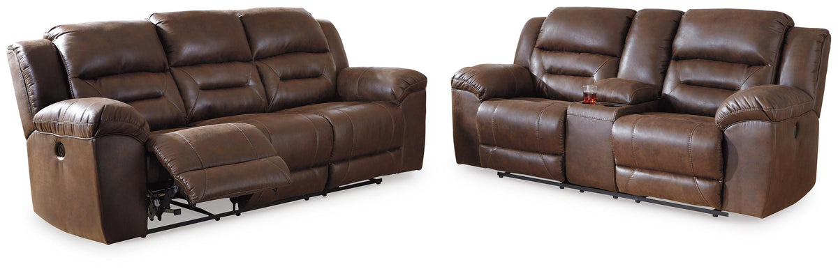Stoneland Power Reclining Sofa and Loveseat