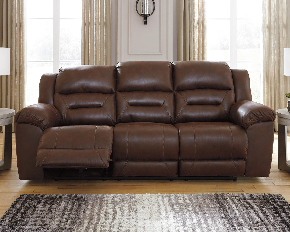 Stoneland Reclining Sofa Faux Leather