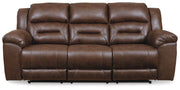 Stoneland Reclining Power Sofa Faux Leather