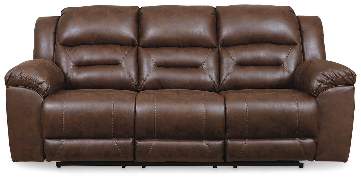 Stoneland Reclining Power Sofa Faux Leather