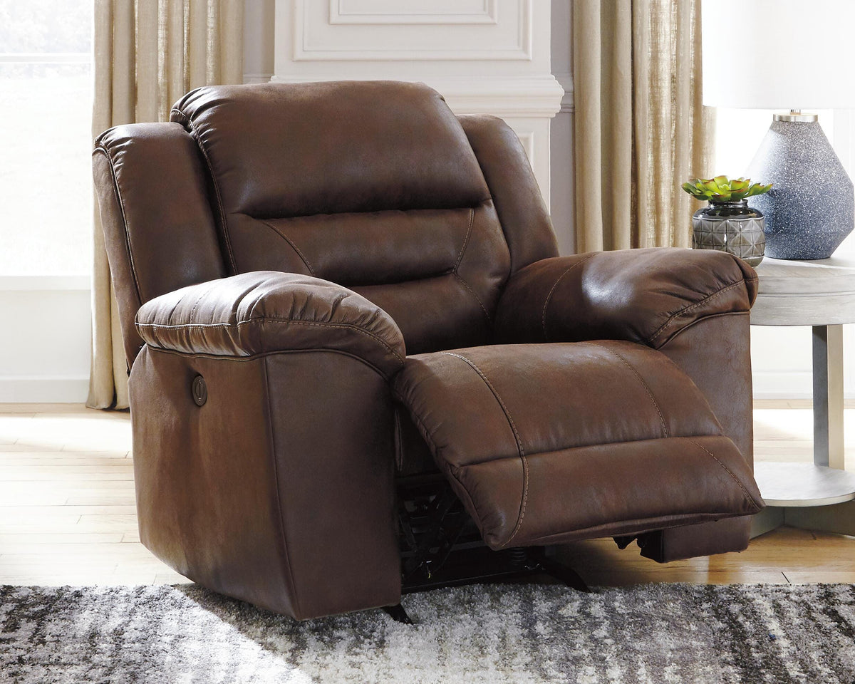 Stoneland Power Rocker Recliner Faux Leather