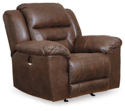 Stoneland Power Rocker Recliner Faux Leather