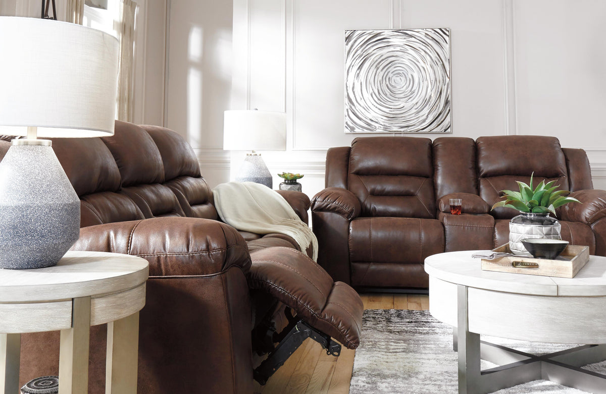Stoneland Reclining Sofa Faux Leather