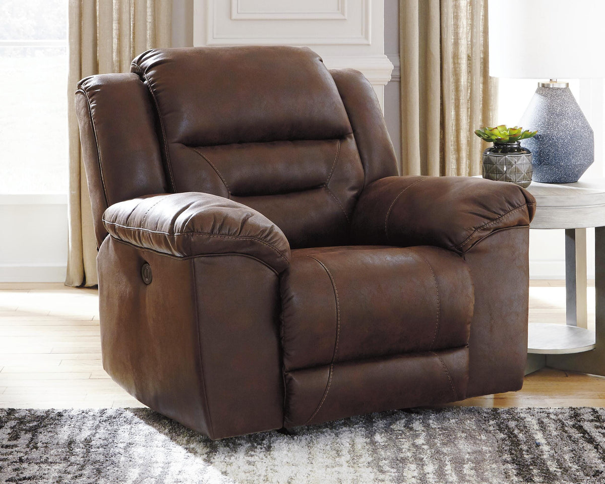 Stoneland Power Rocker Recliner Faux Leather