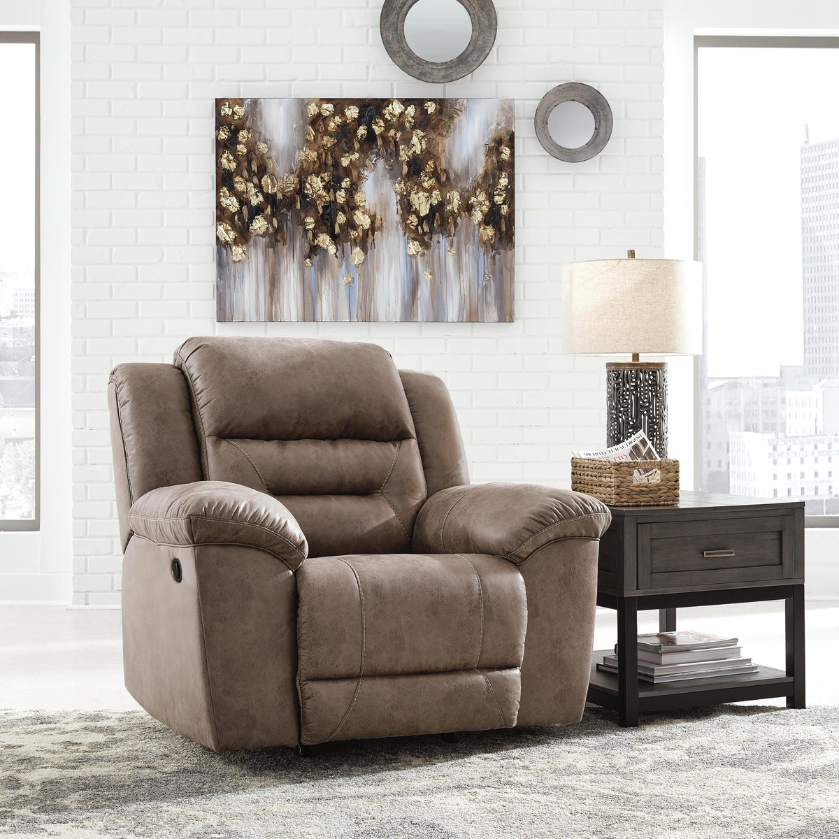 Stoneland Rocker Recliner Faux Leather
