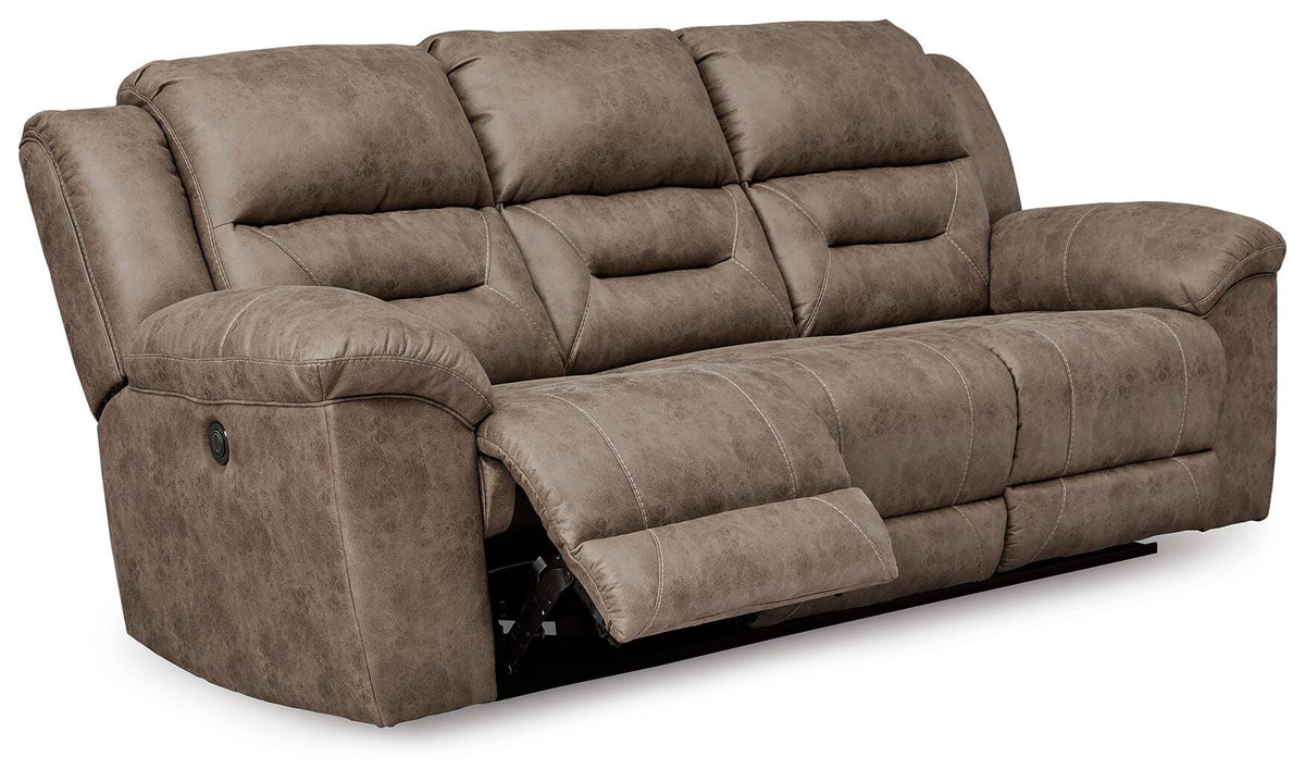 Stoneland Power Reclining Sofa and Manual Recliner