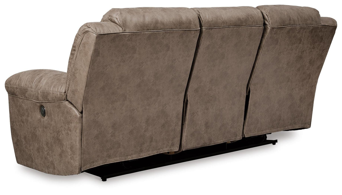 Stoneland Reclining Power Sofa Faux Leather