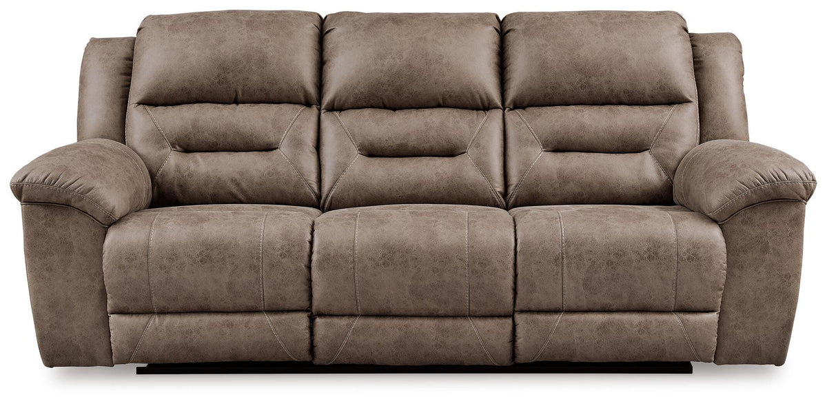Stoneland Reclining Sofa Faux Leather