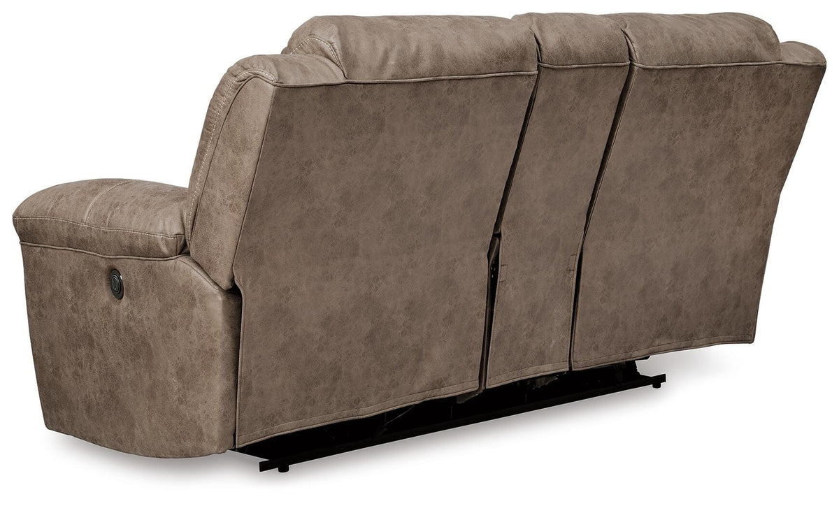Stoneland DBL Rec Loveseat w/Console Faux Leather