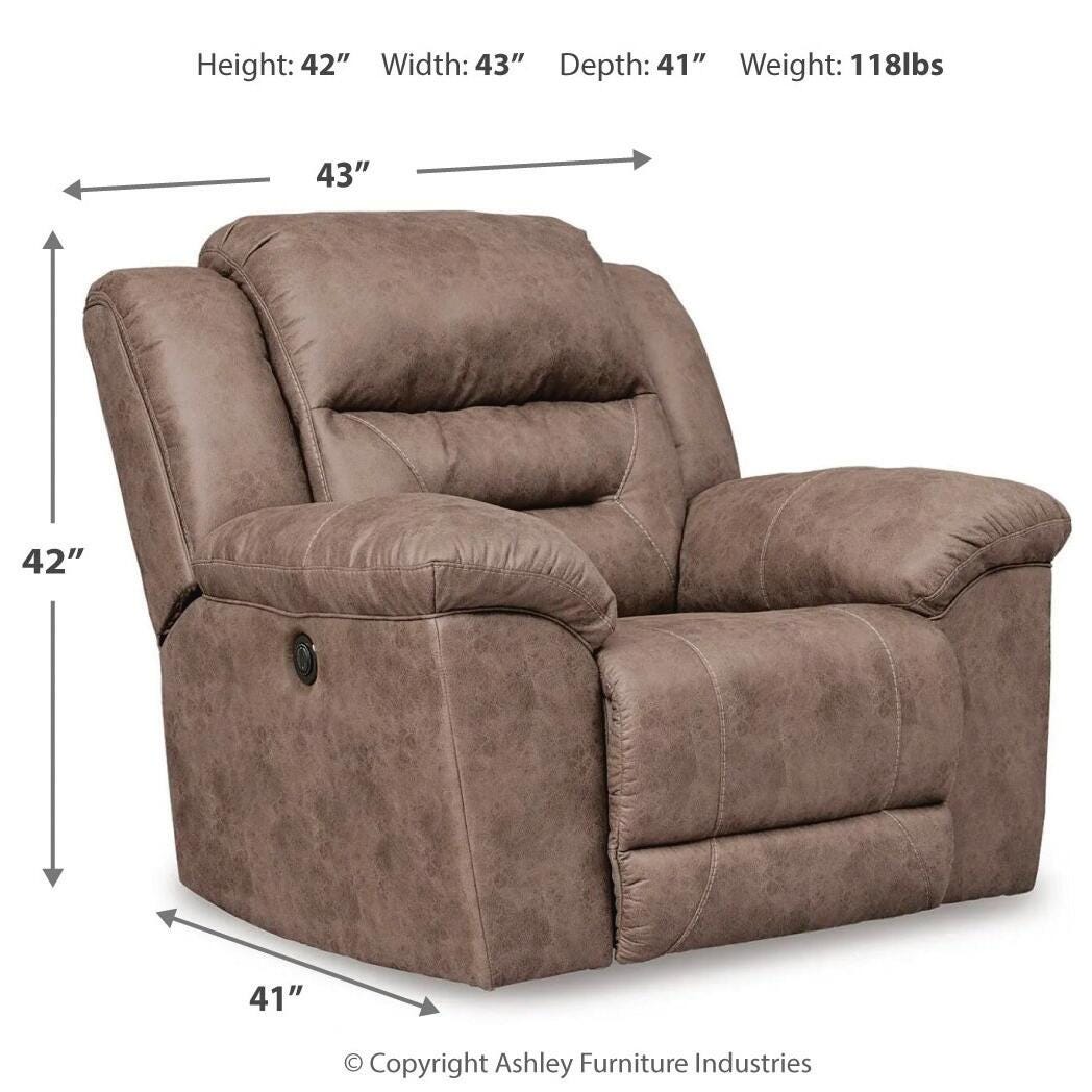 Stoneland Power Rocker Recliner Faux Leather