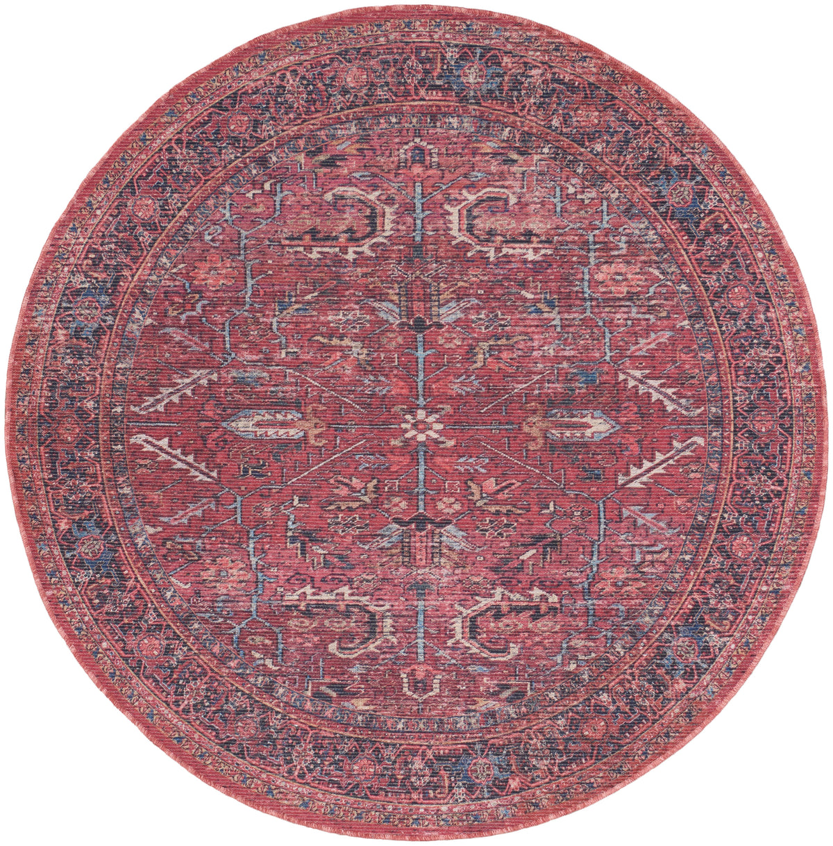 New Concept Washables SR102 Brick Rug - Round