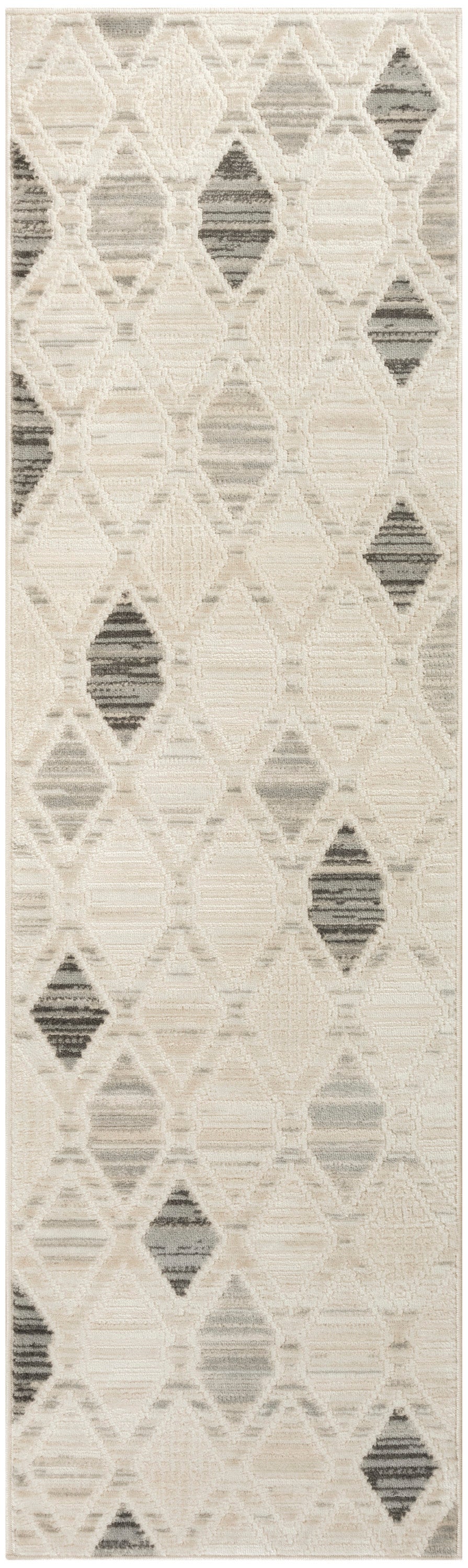 Serenity Home SRH08 Beige Grey Rug - Runner