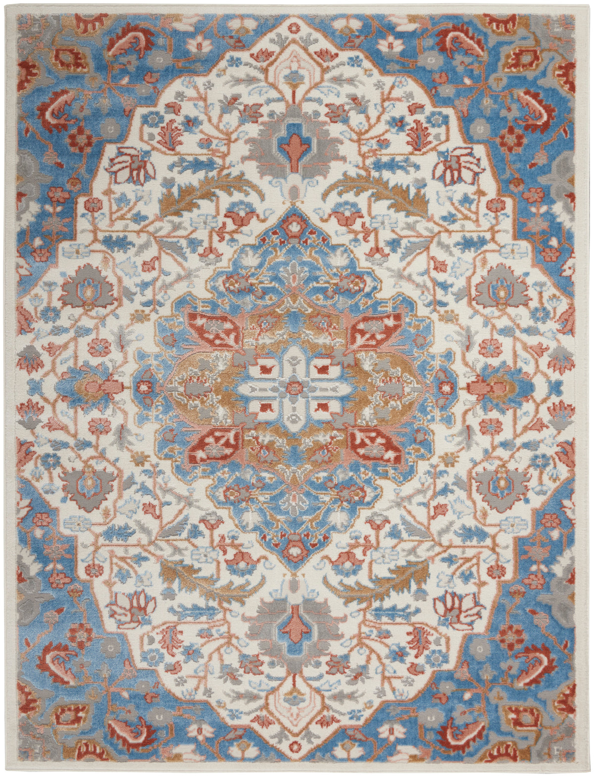 Elation ETN09 Ivory Blue Rug - Rectangle