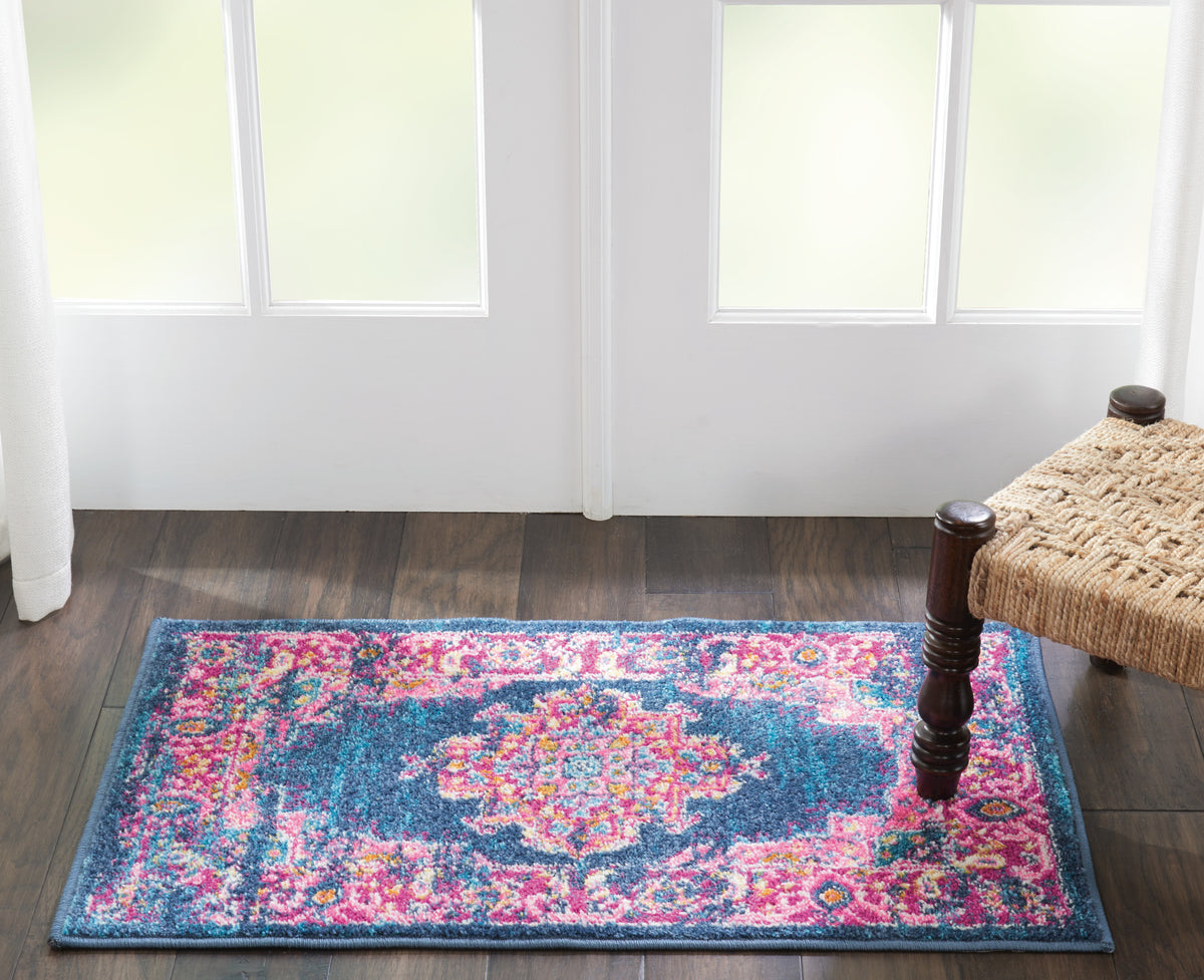 Passion PSN03 Blue Rug - room scene