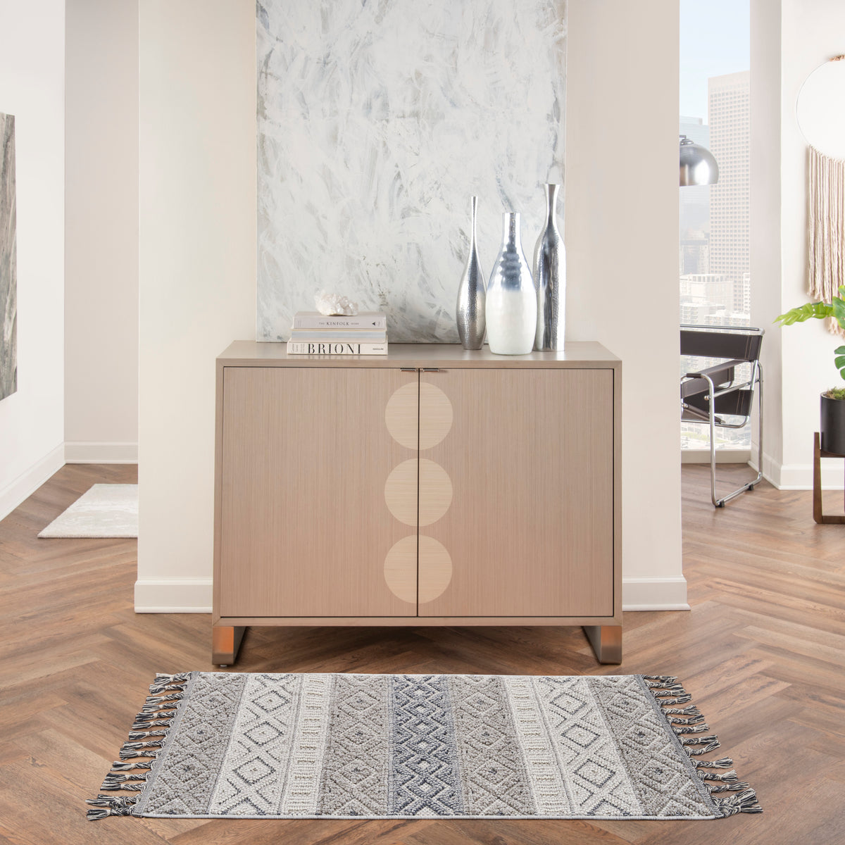 Paxton PAX03 Ivory Slate Rug - room scene