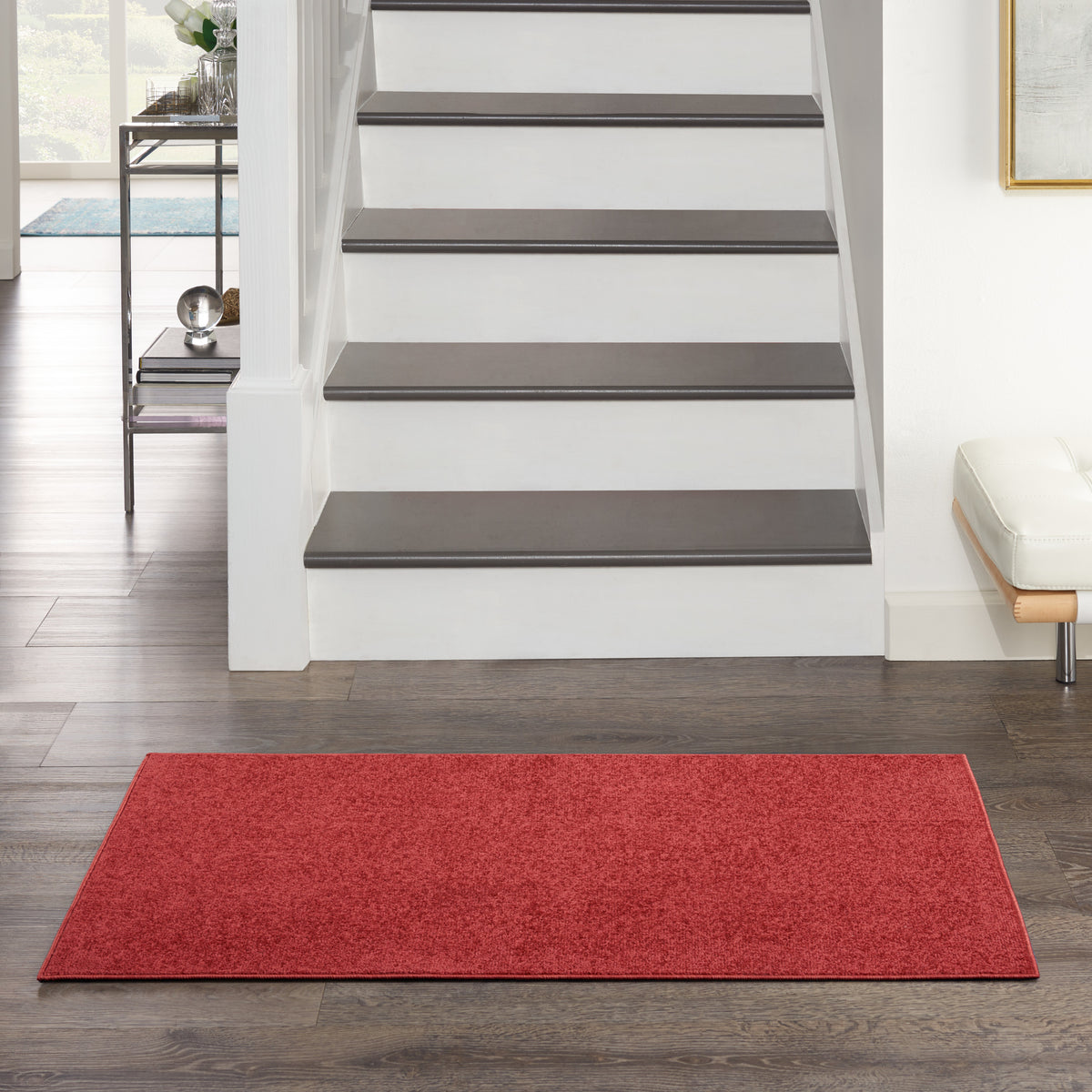 Nourison Essentials NRE01 Brick Red Rug - room scene