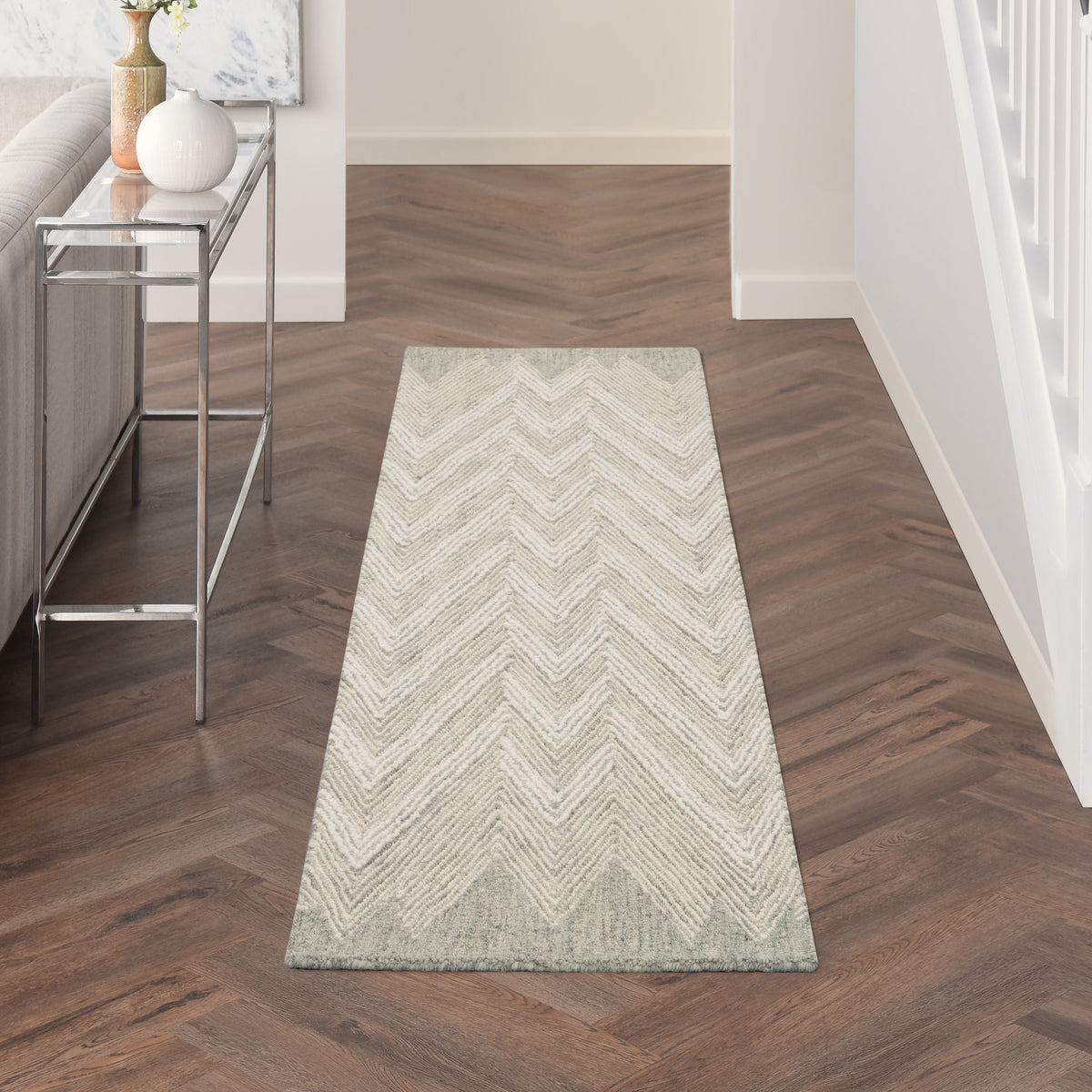 Interlock ITL04 Teal Rug - room scene
