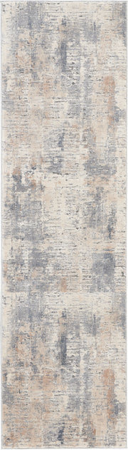 Rustic Textures RUS05 Beige Grey Rug - Runner