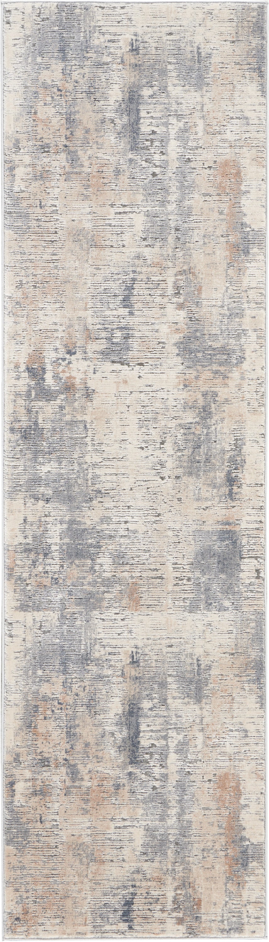 Rustic Textures RUS05 Beige Grey Rug - Runner