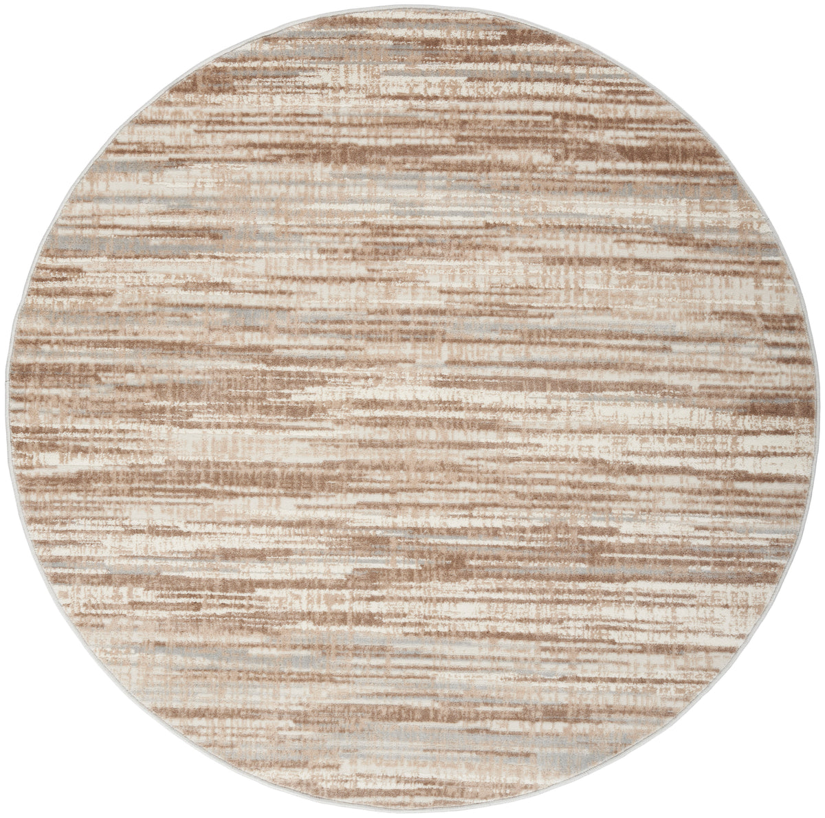 Elation ETN01 Ivory Grey Rug - Round