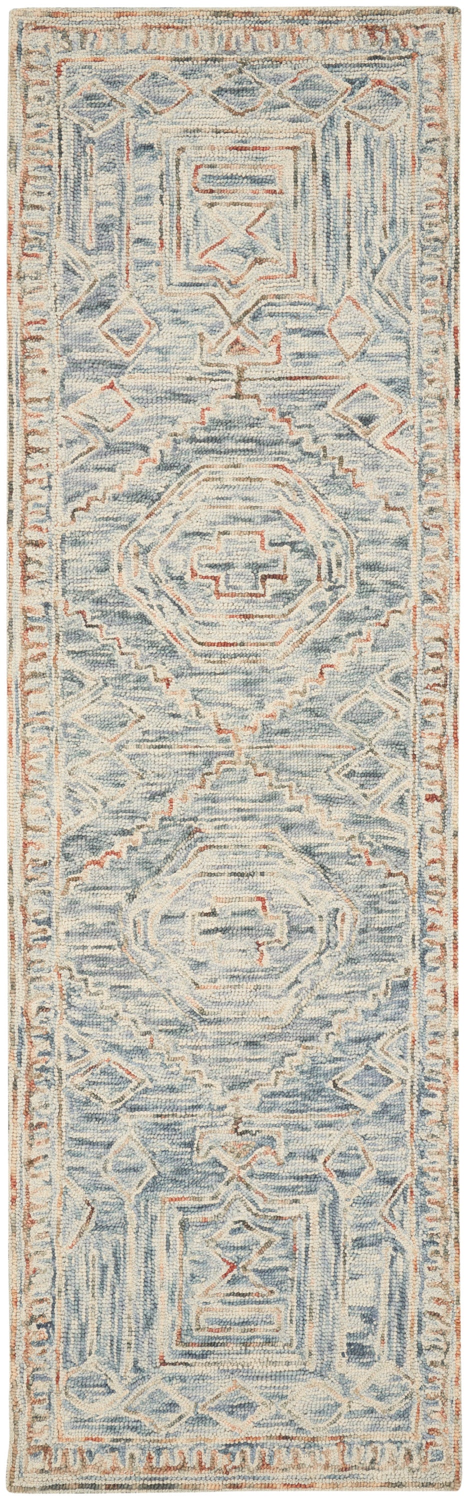 Interlock ITL02 Blue Multicolor Rug - Runner