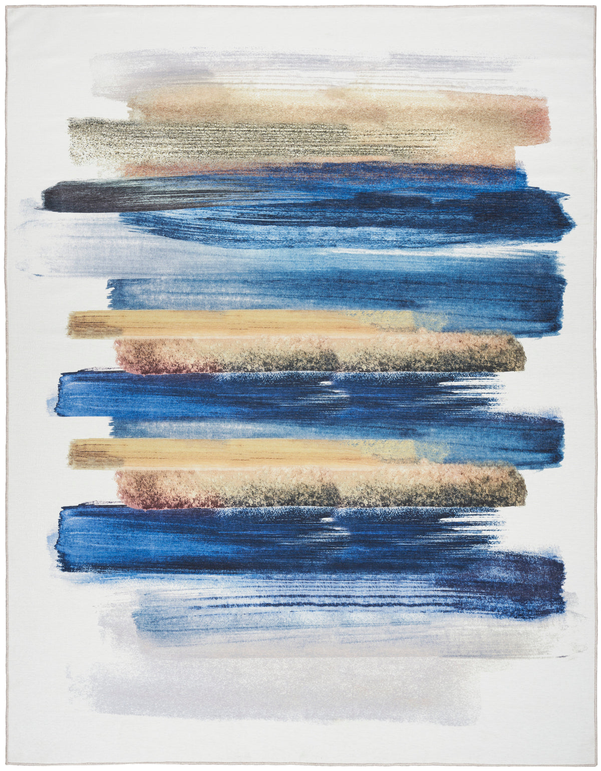 Nourison Washables NWB09 Blue Multicolor Rug - Rectangle