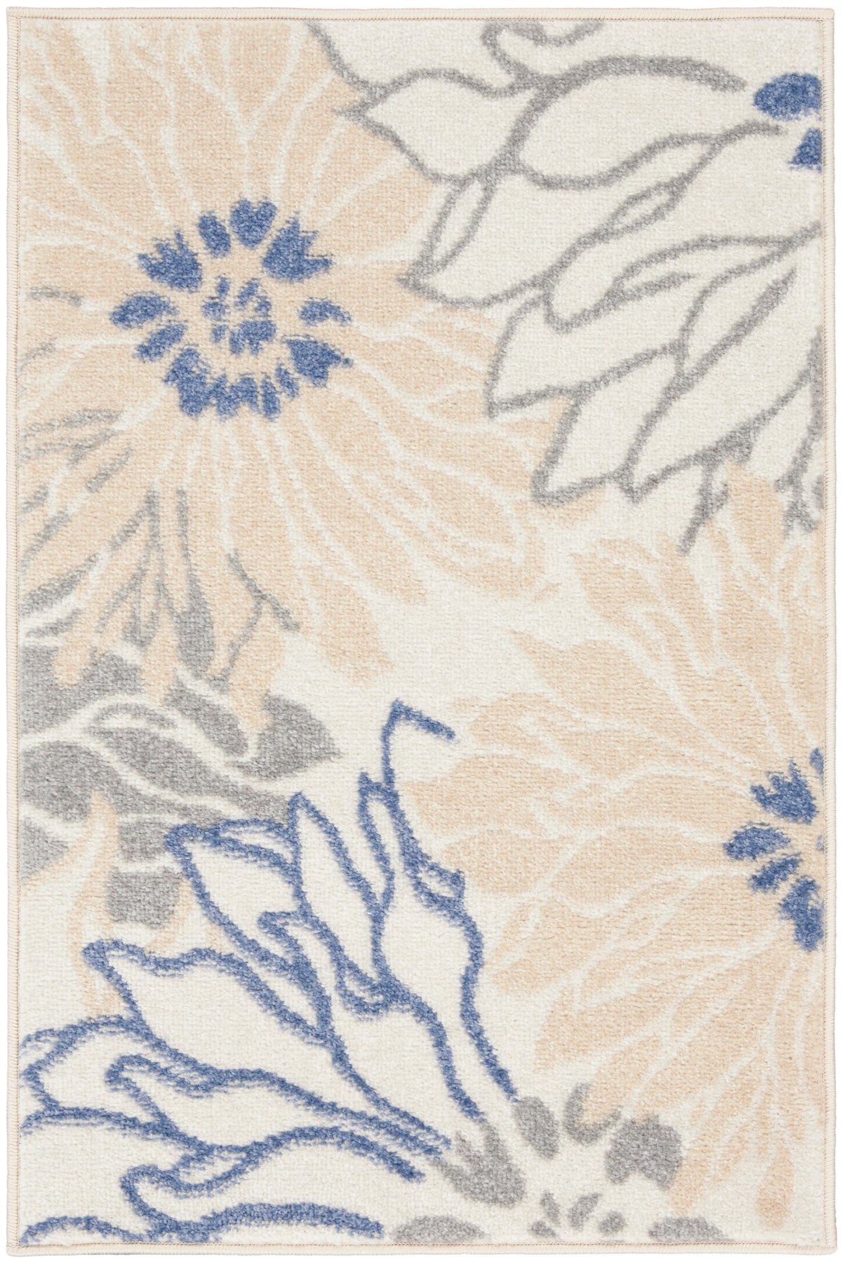 Passion PSN17 Ivory Grey Blue Rug - Rectangle
