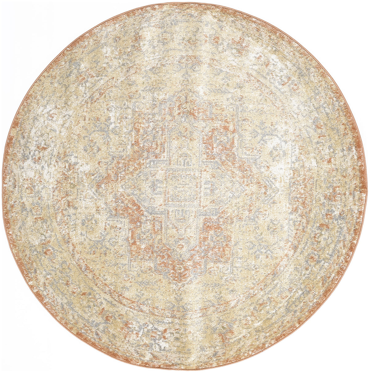 Nourison Essentials Persian NRE07 Beige Rust Rug - Round
