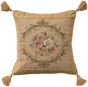 Vintage Pillow V8002 Beige 19" x 19" Throw Pillows