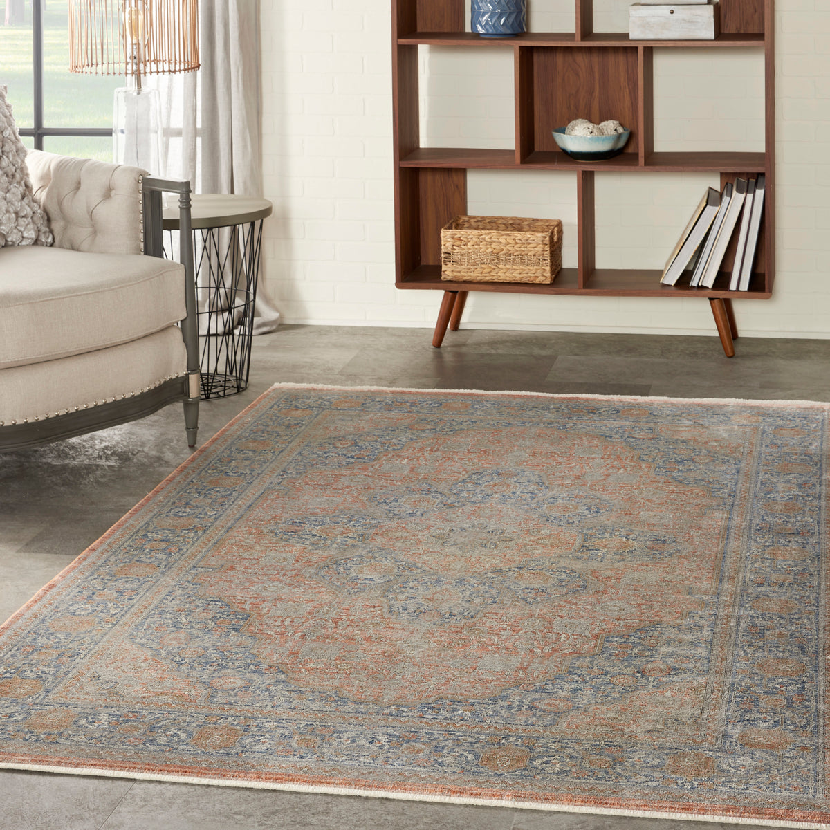 Starry Nights STN07 Blush Multicolor Rug - room scene