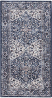 New Concept Washables SR104 Navy Ivory Rug - Rectangle