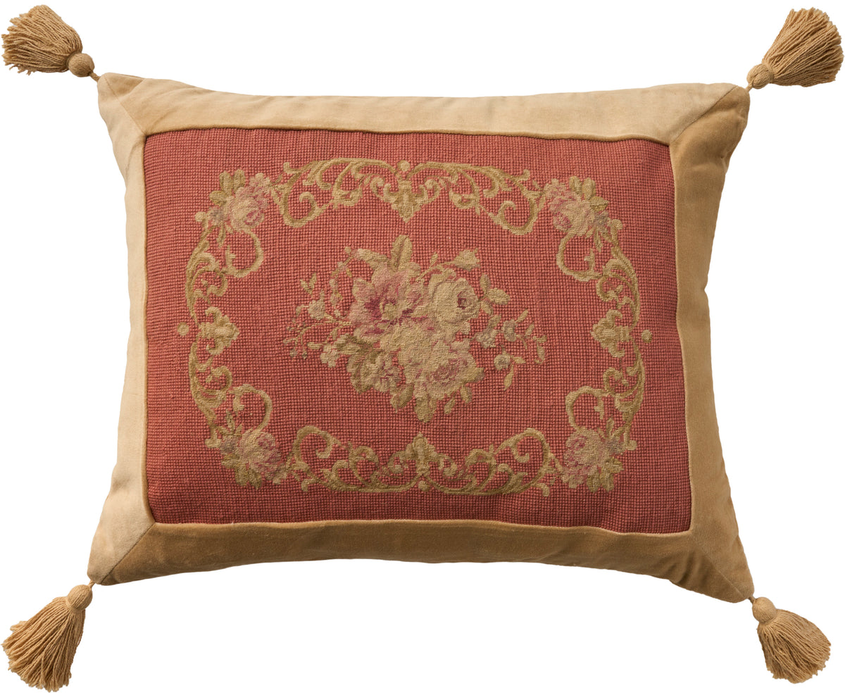 Vintage Pillow VAN3 Coral 18" x 22" Throw Pillows