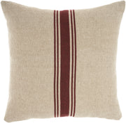 Lifestyle VJ241 Maroon Natural 20" x 20" Throw Pillows