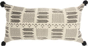 Lifestyle DP010 Ivory/Black 16" x 33" Throw Pillows