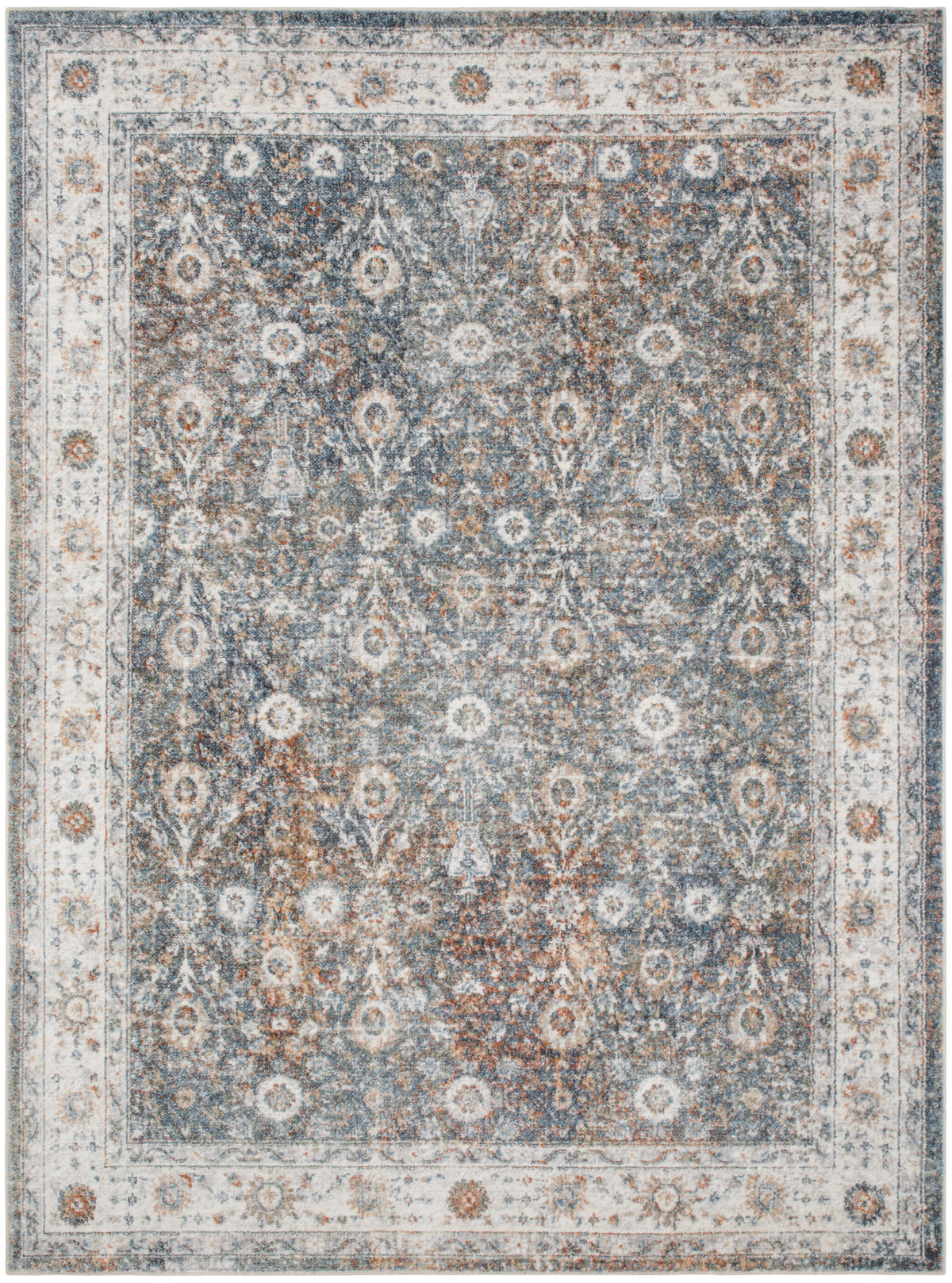 Astra Machine Washable ASW16 Ivory Multicolor Rug - Rectangle