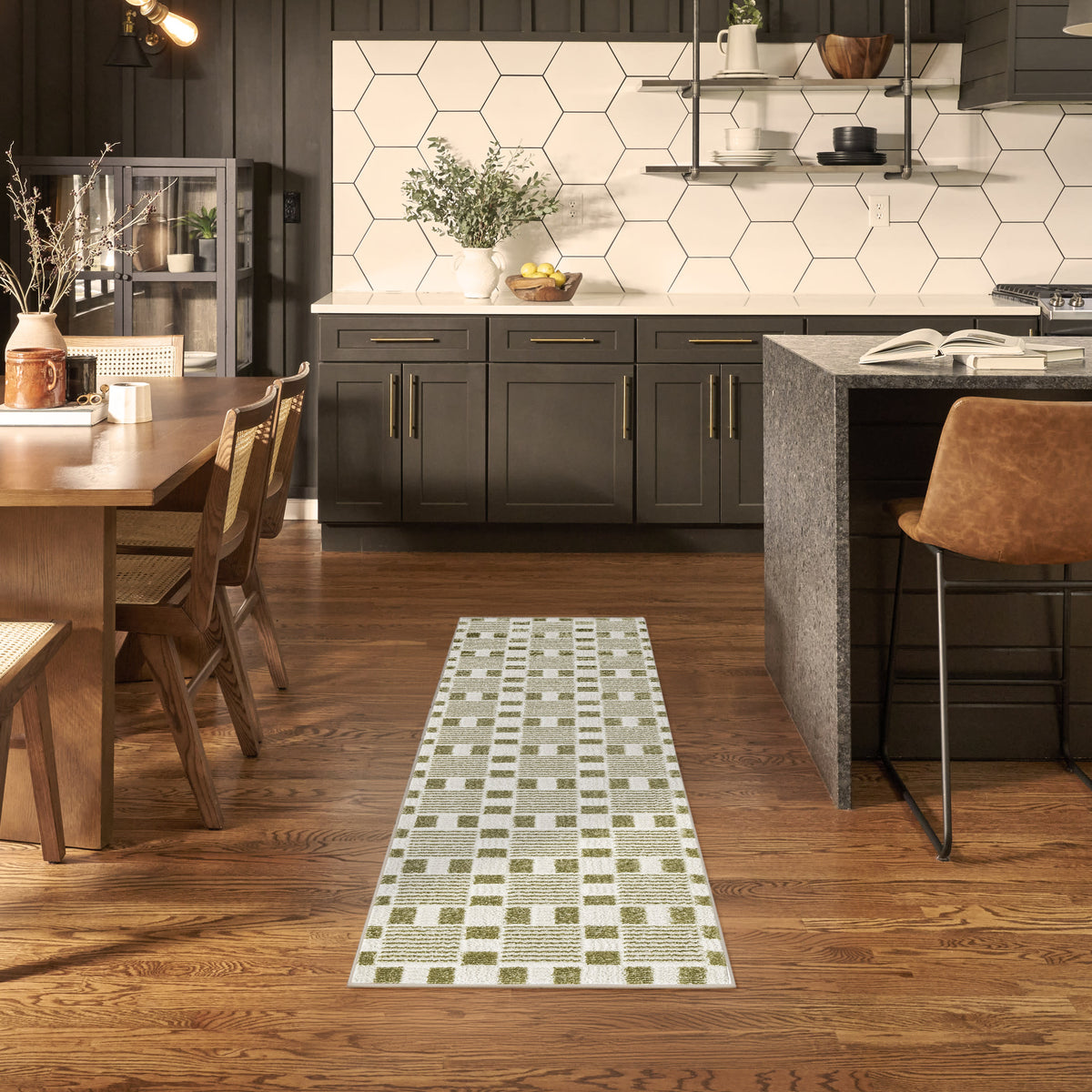 Nordic NRC13 Green Rug - room scene