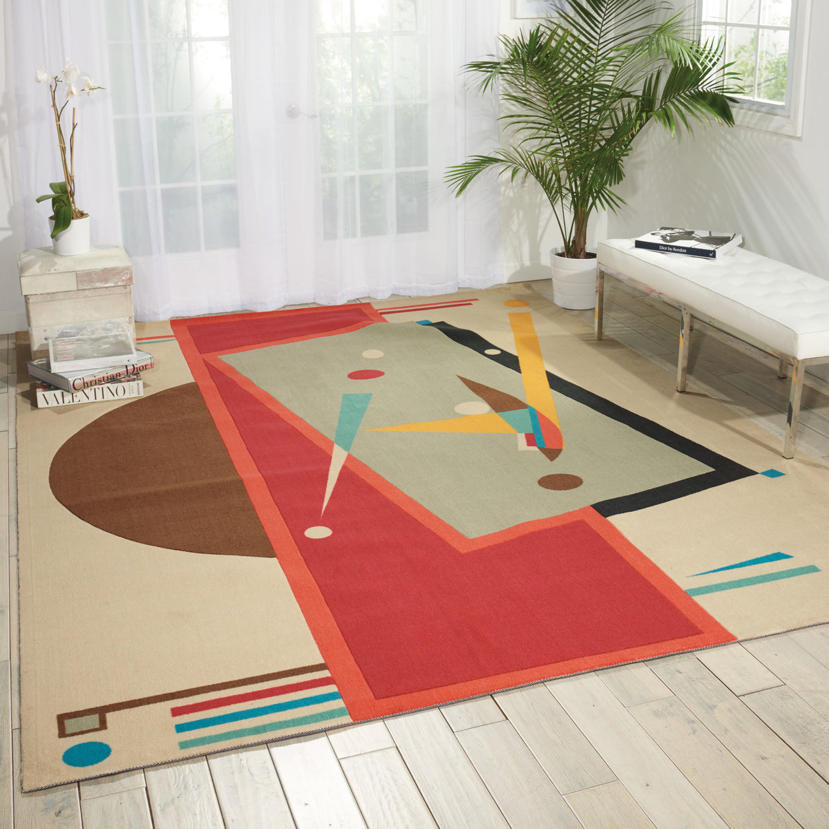 Modern Art MDR03 Sandstone Rug - room scene