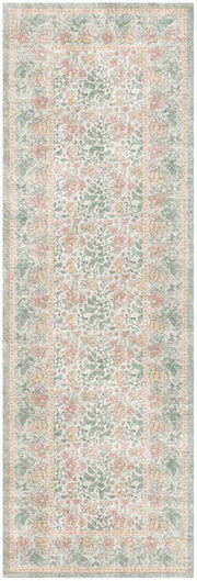 Botanical Washables BOT03 Green Multicolor Rug - Runner