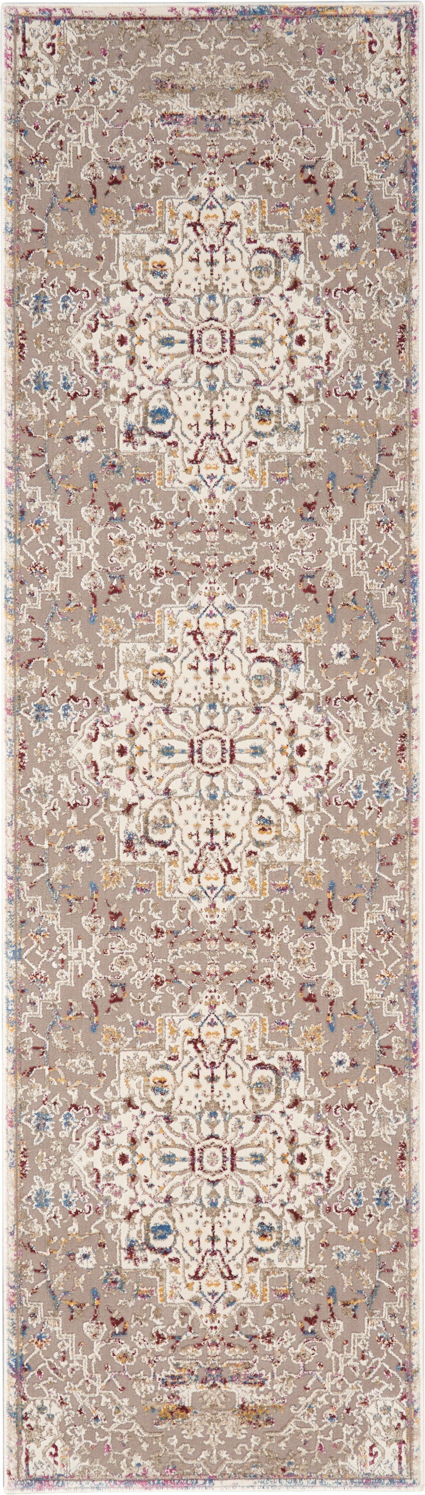 Melody MEL03 Grey Multicolor Rug - Runner