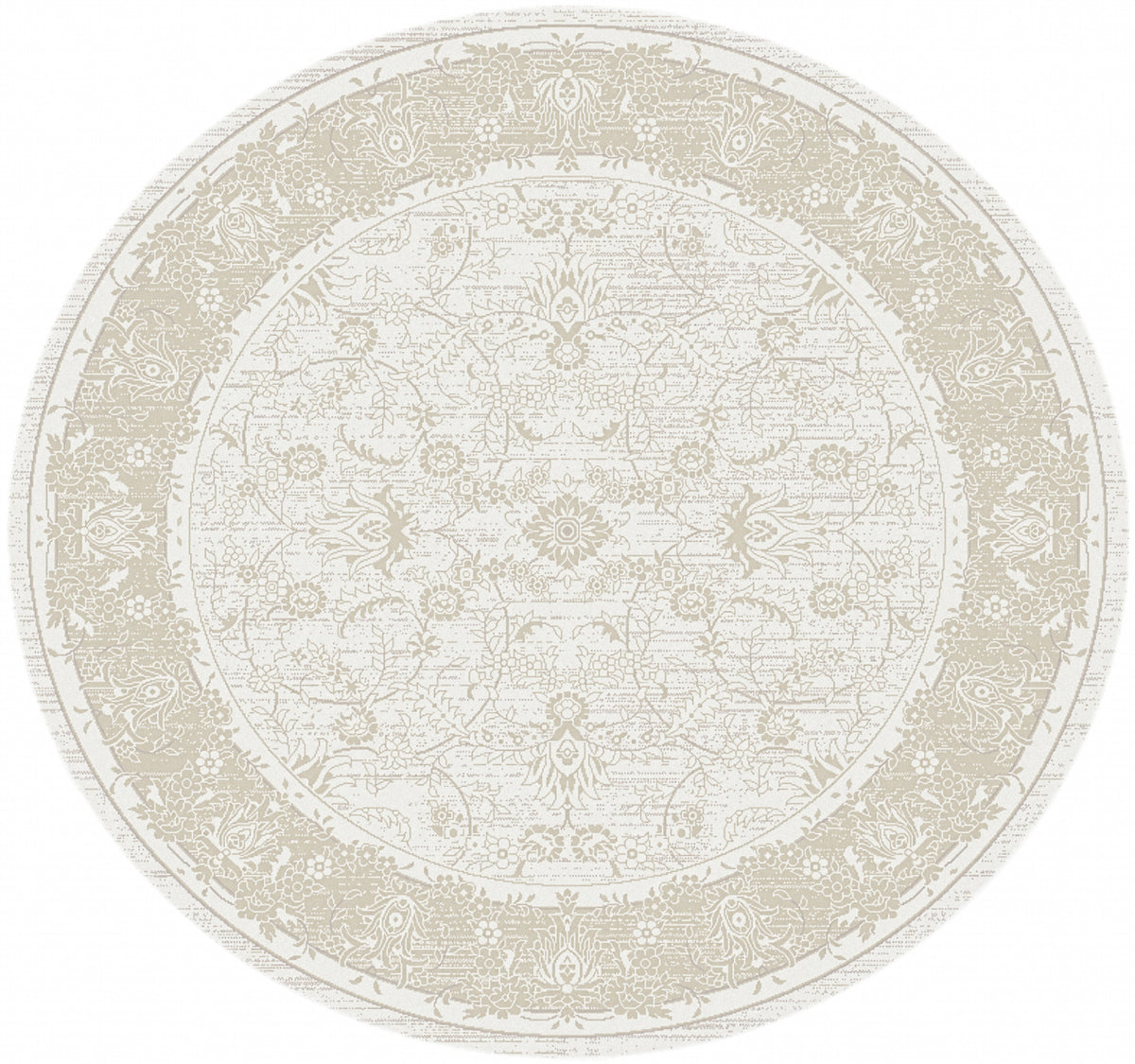 Dekor DEK09 Ivory Taupe Rug - Round